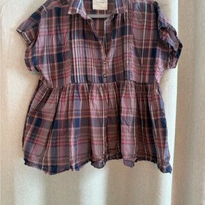 Lucky Brand women’s Plaid Shirt - Pink and Navy